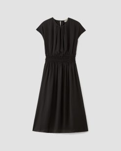 Alternative view of The Gathered Midi Dress | Black