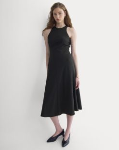 Sleeveless Seamed Dress | Black