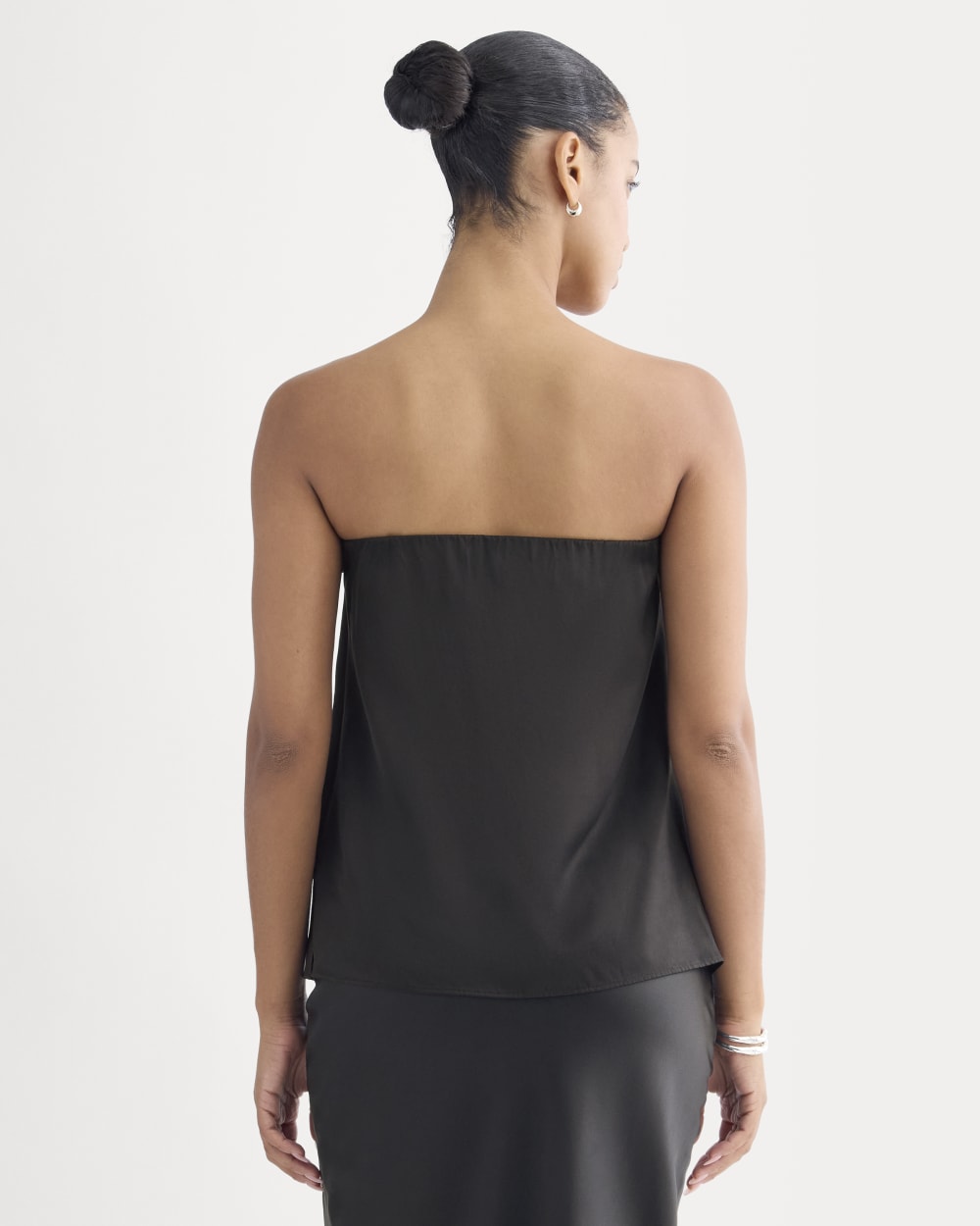Thin Strap Cami in Silk Charmeuse | Black - Image 5