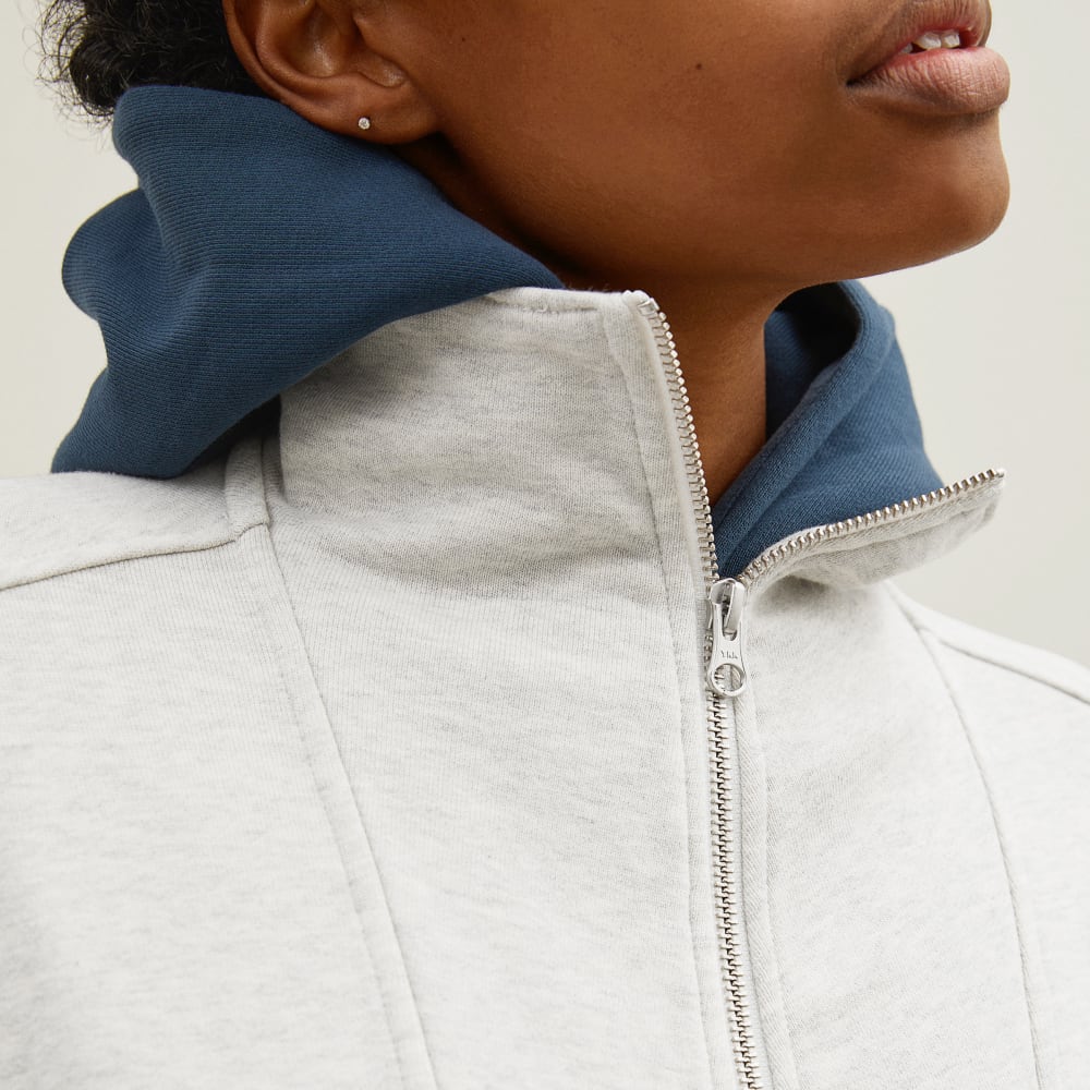 The Track Half-Zip | Light Heather Grey - Image 4