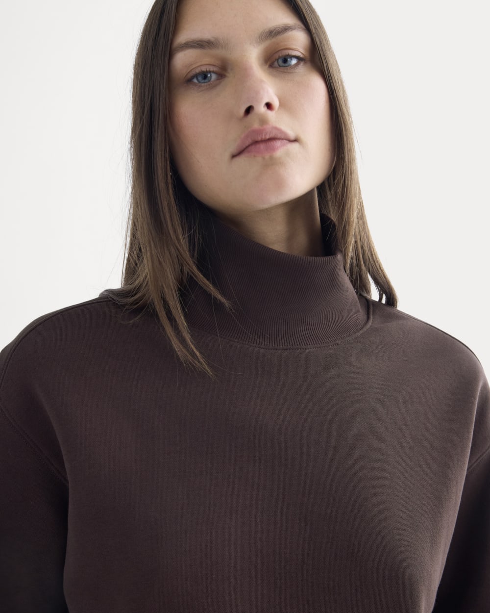 Luxe Fleece Turtleneck | Dark Chocolate - Image 4