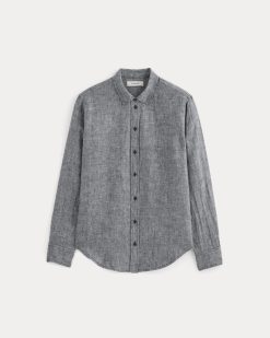Alternative view of The Must-Have Shirt in Linen | Navy Chambray