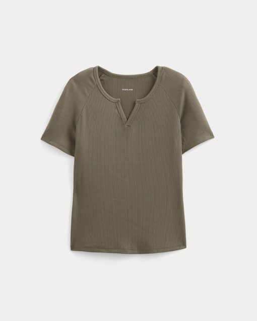 Alternative view of The Shimmy V-Neck Top | Taupe