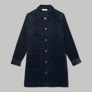 Alternative view of The Corduroy Long Shirt Jacket | Deep Navy