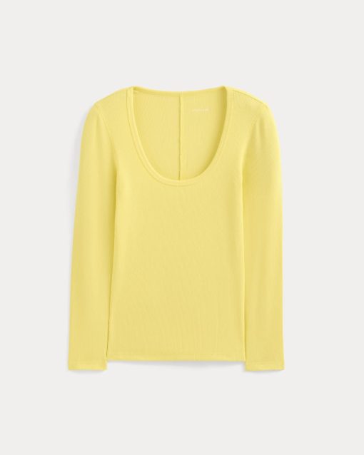 Alternative view of Luxe Rib Deep U-Neck Top | Celandine