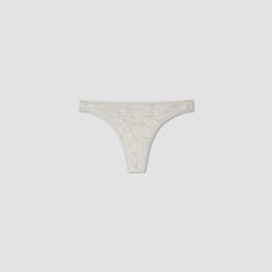 Alternative view of The Cotton Thong |  Heathered Grey