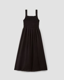 Alternative view of The Gauze Smock Dress | Black