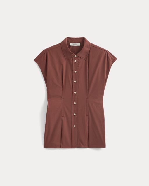 Alternative view of Muscle Shirt in Lightweight Cotton | Henna Red