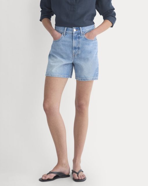 Alternative view of Way-High® A-Line Denim Short | Light Indigo