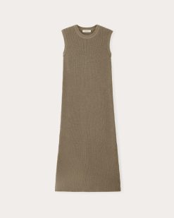 Alternative view of The Midi Dress in Everyday Cotton | Heather Taupe