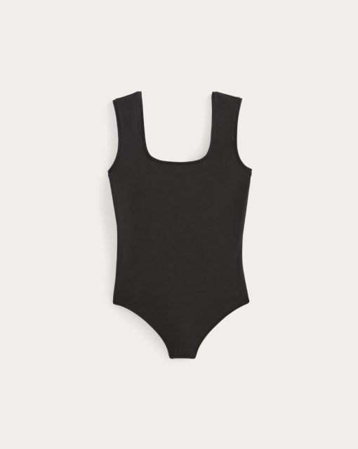Alternative view of The Form Square-Neck Bodysuit | Black