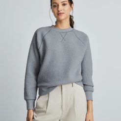 Alternative view of The ReNew Fleece Raglan Sweatshirt | Smoke