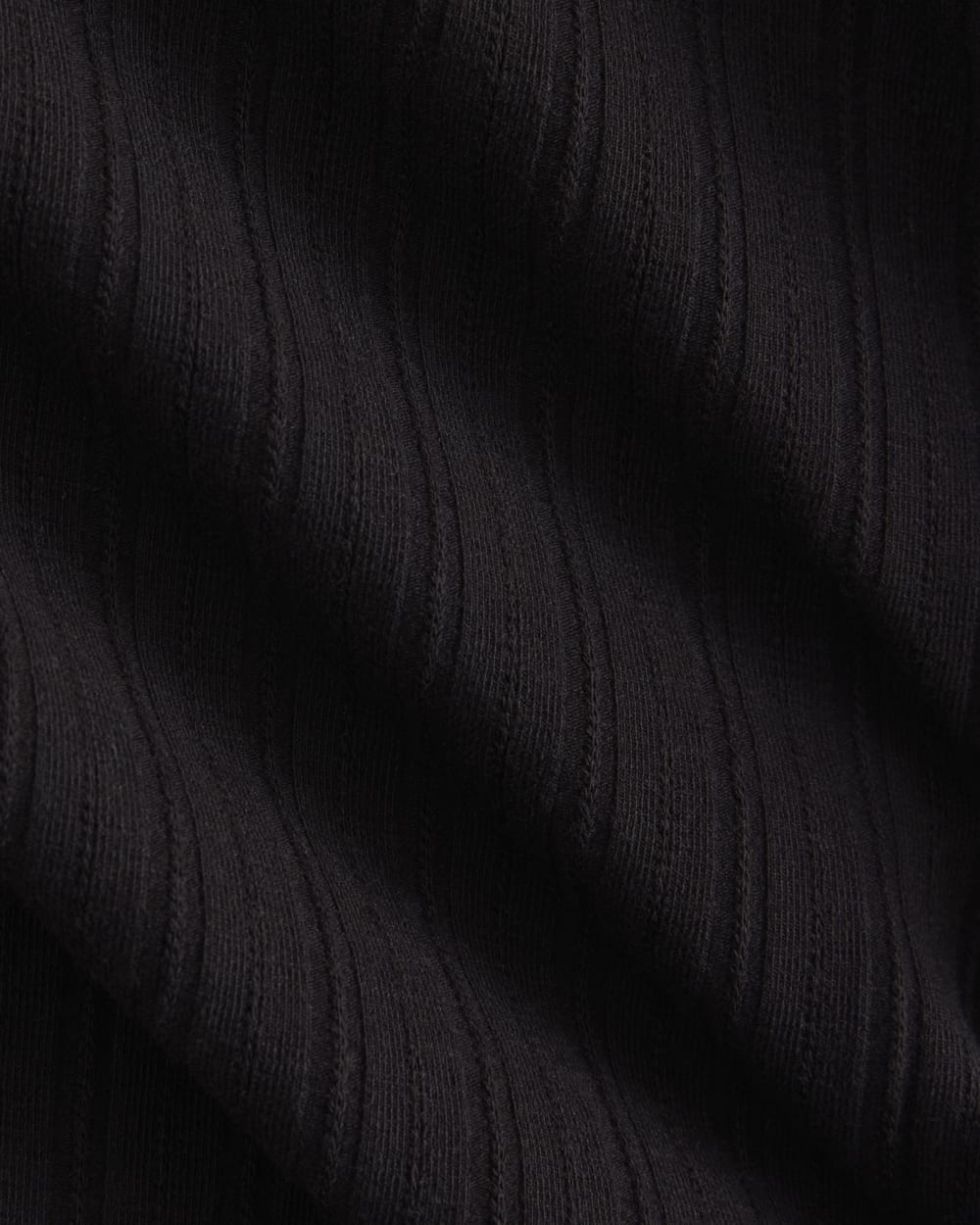 Cropped Crew in Pointelle | Black - Image 6