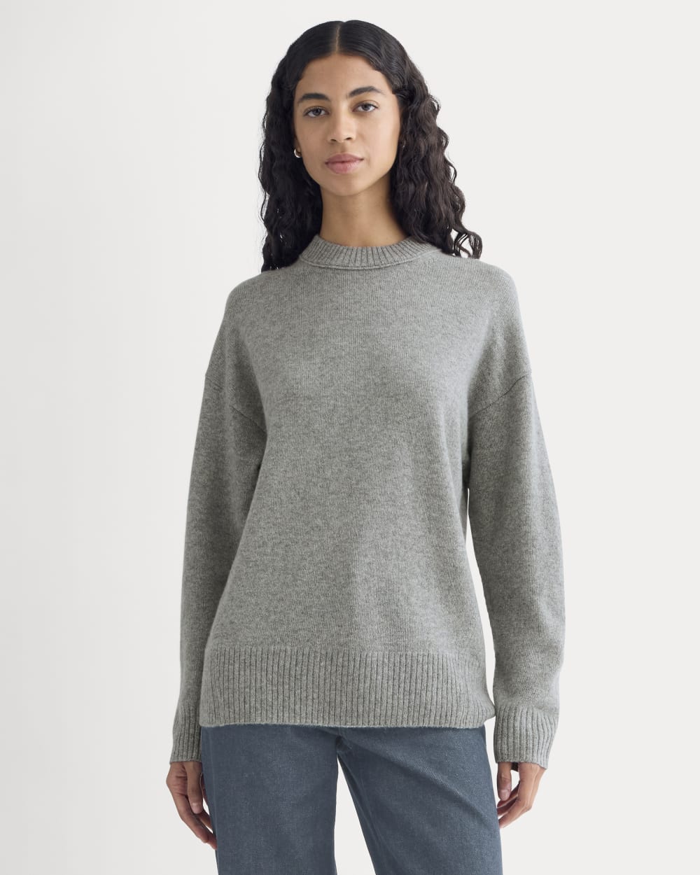 Cashmere Boyfriend Sweater | Husky Gray - Image 3