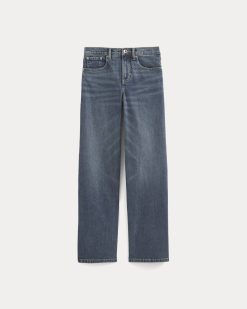 Alternative view of The Column Jean | Ocean | 33 Inseam