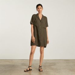 Alternative view of The Linen Workwear Dress | Beech