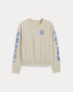 Alternative view of The Everlane x Parks Project Off-Duty Long-Sleeve Tee | Natural / Granada Sky Blue