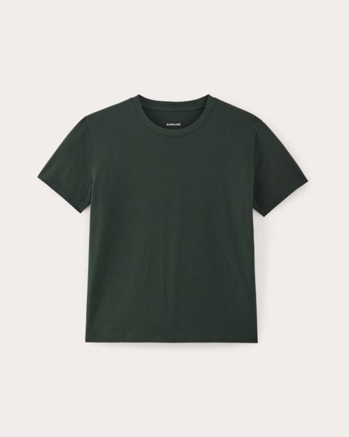 Alternative view of The Box-Cut Tee in Essential Cotton | Scarab | No Pocket