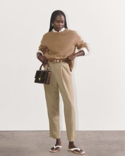 The Draper Tapered Pant in Buttersmooth | Ash Brown