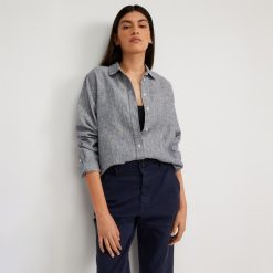 The Must-Have Shirt in Linen | Canvas Tan / Navy