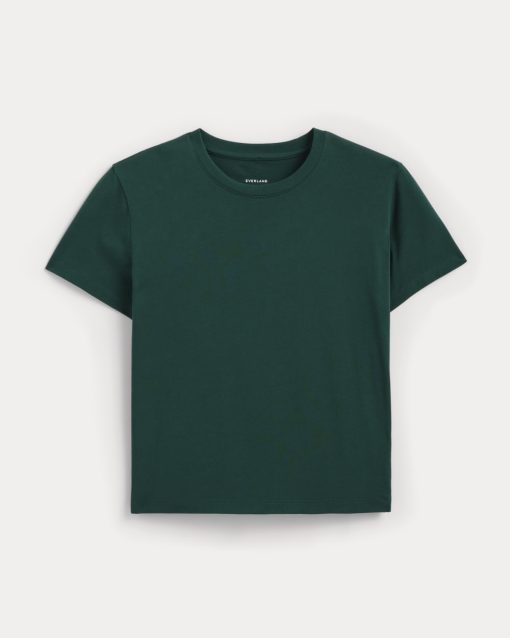 Alternative view of The Box-Cut Tee in Essential Cotton | Dark Sea | No Pocket