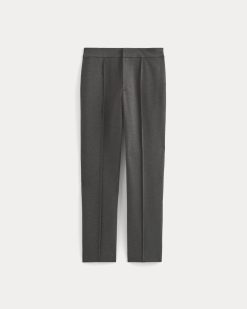 Alternative view of Slim Trouser in Ponte | Heathered Soot
