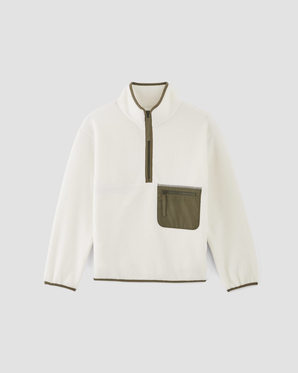 The ReNew Fleece Oversized Half-Zip | Bone - Image 2