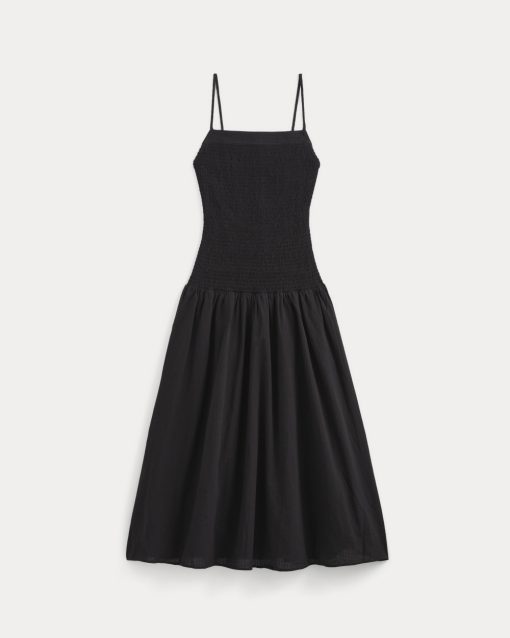 Alternative view of The Gauze Open-Back Dress | Black