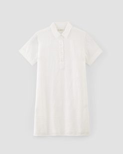 Alternative view of The Linen Eyelet Shirtdress | White Eyelet