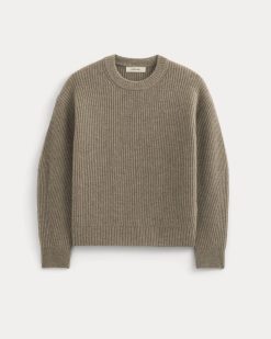 Alternative view of The Cocoon Crew in Wool Cashmere | Light Heathered Taupe