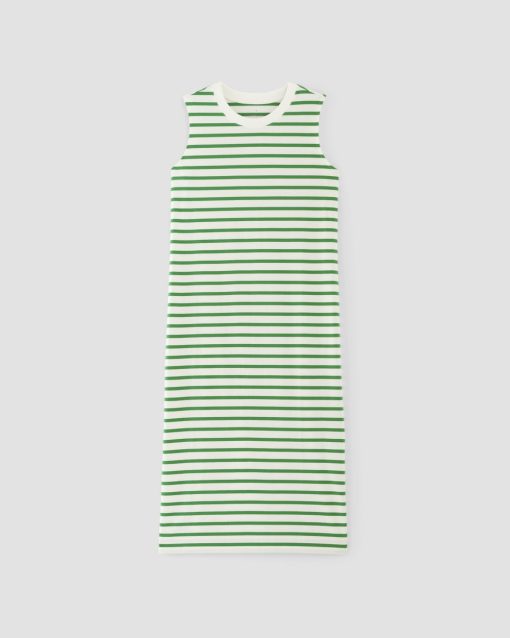 Alternative view of The Weekend Tank Dress | Bone / Grass Green