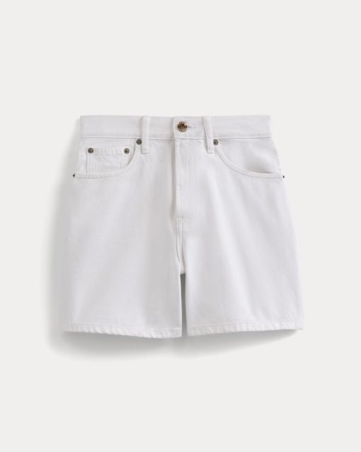 Alternative view of Way-High® A-Line Denim Short | Bright White