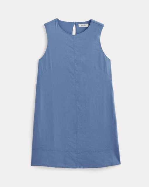 Alternative view of The Shift Dress in Stretch Linen | Bluebell