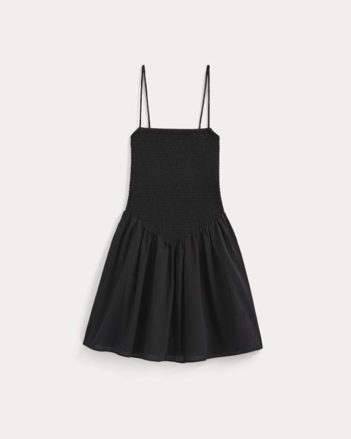 Alternative view of Gauze Smocked Mini Dress | Black