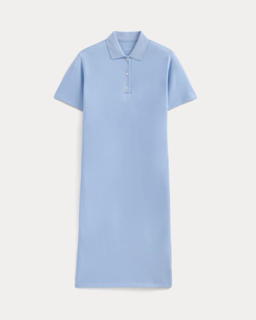 Alternative view of Pique Polo Short-Sleeve Dress | Open Air Blue