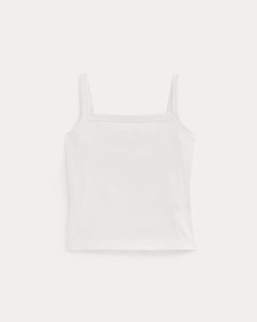 Alternative view of The Essential Square-Neck Tank | White