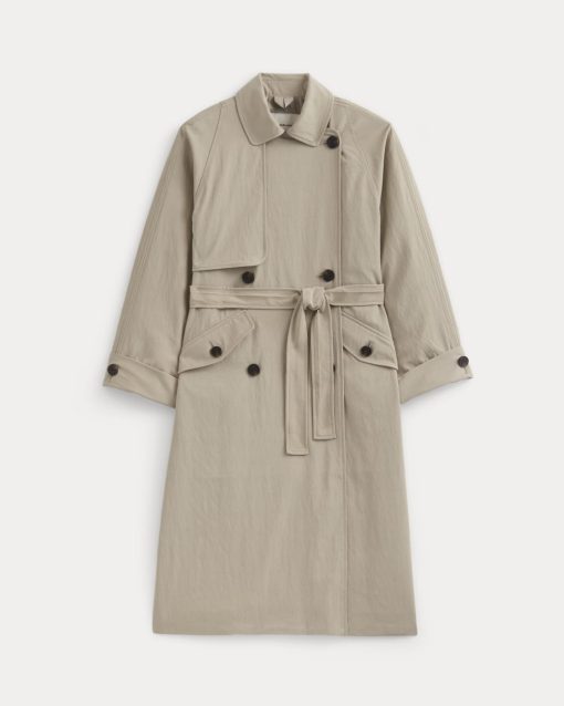 Alternative view of Drapey Twill Trench | Trench Coat Khaki
