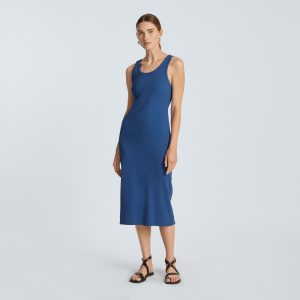 Alternative view of The '90s Rib Dress | Deep Blue