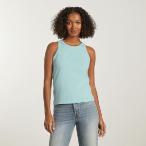 Alternative view of The Tank in Essential Cotton | Ice Blue