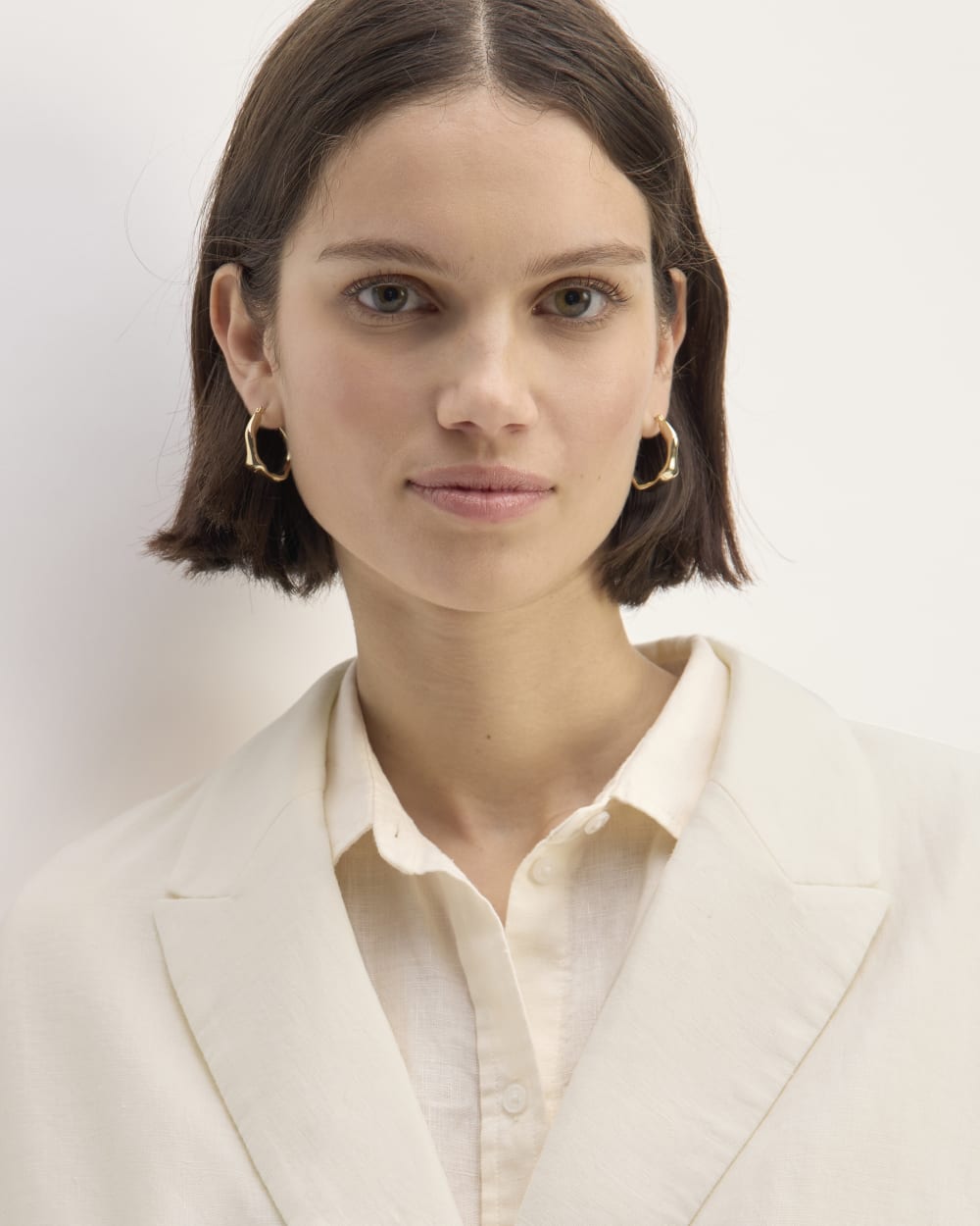 The Linen Double Breasted Blazer | Bone - Image 4