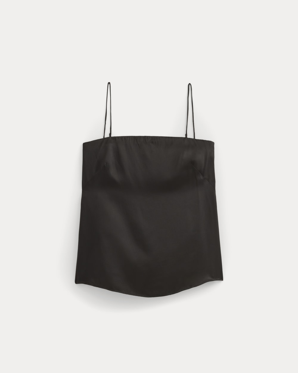 Thin Strap Cami in Silk Charmeuse | Black - Image 2