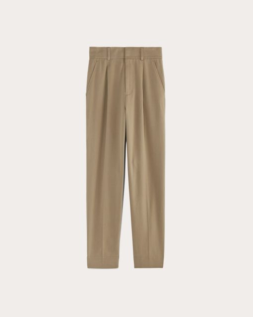 Alternative view of The Draper Tapered Pant in Buttersmooth | Ash Brown