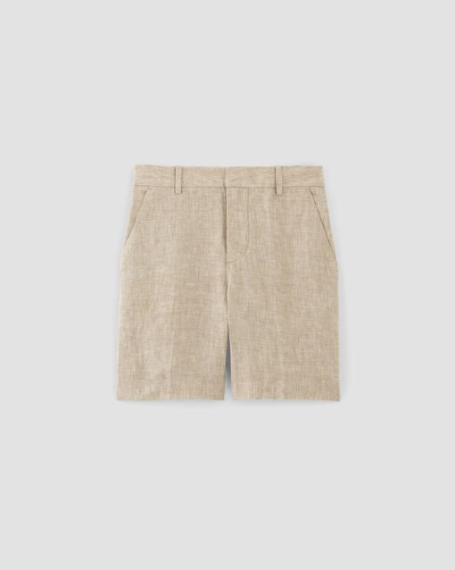 Alternative view of The 7 Linen Trouser Short | Cornstalk Chambray