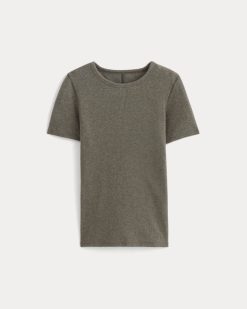 Alternative view of The Luxe Rib Crew | Heathered Fatigue