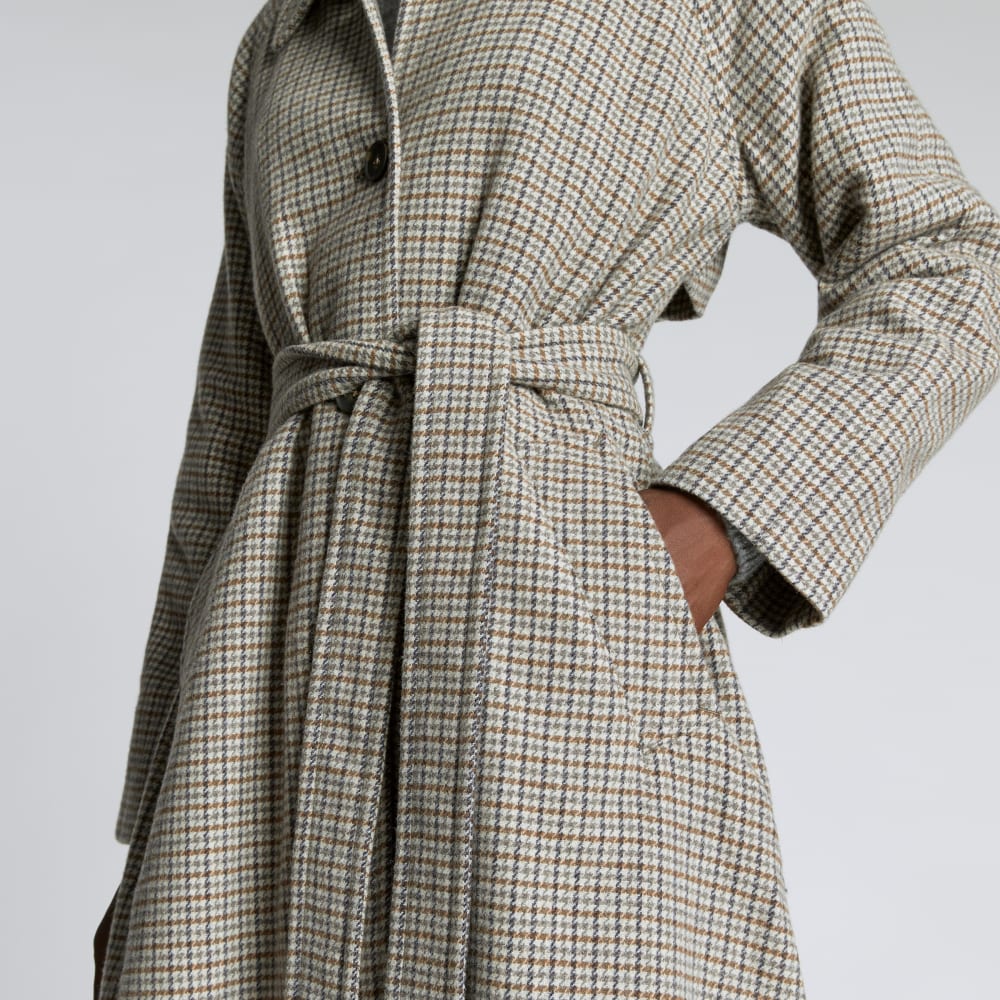 The Italian ReWool® Trench | Pewter Houndstooth - Image 5