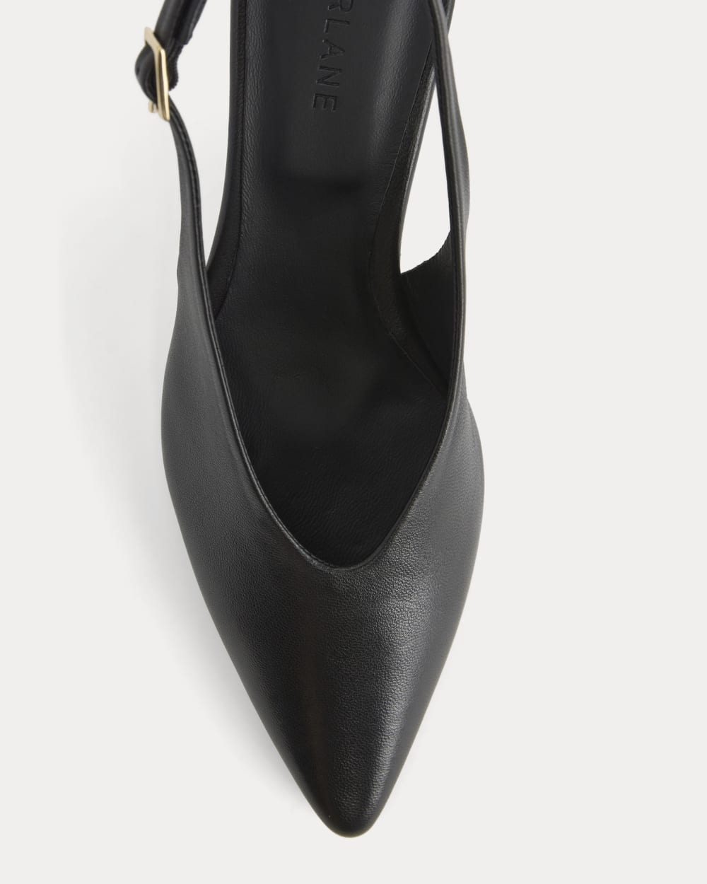 Pointed-Toe Slingback Heel | Black Leather - Image 4