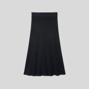 Alternative view of The Ribbed Knit Skirt | Black