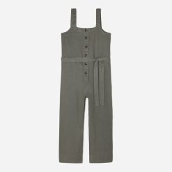 The Linen Jumpsuit | Pewter Green