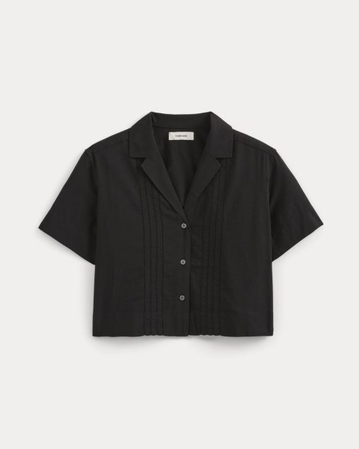 Alternative view of Cotton Gauze Resort Shirt | Black