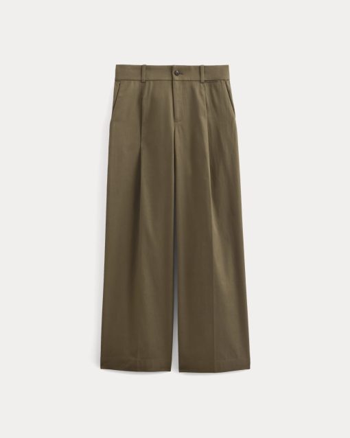 Alternative view of Wide-Leg Trouser in Buttersmooth | Deep Taupe | 30 Inseam